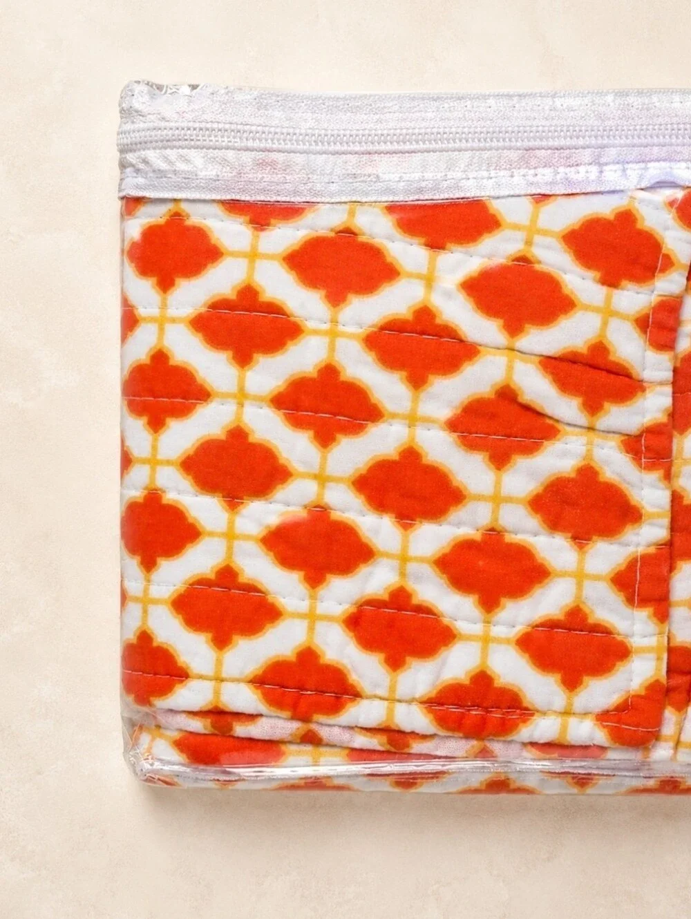 Levtex Mackenzie Euro Sham NIP Orange Medallion Coastal Desert Boho 26x26